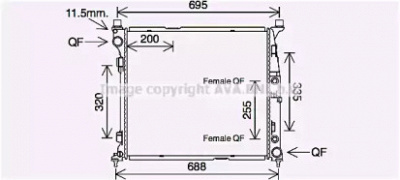 AVA QUALITY COOLING ms2694 -  Радиатор, охлаждение двигателя